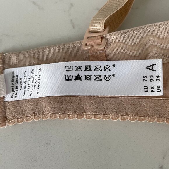 Marie Jo Avero Heart Shaped Padded Wireless Bra Cafe au Lait Sz 34A NWOT - Picture 10 of 13